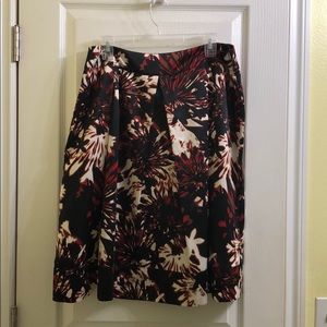 Red and Black floral skirt